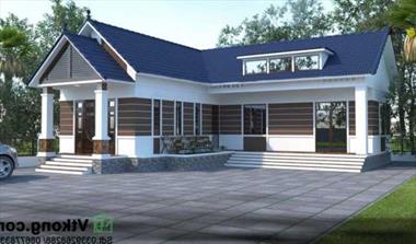 Mẫu biệt thự vườn cấp 4 được xây dựng trên diện tích 15x16m