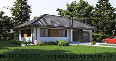 Mẫu biệt thự mini 100m2 mái thái hiện đại