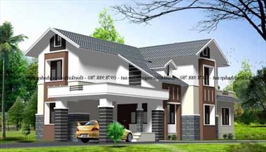 Phối cảnh mẫu biệt thự 2 tầng mái thái diện tích 250m2