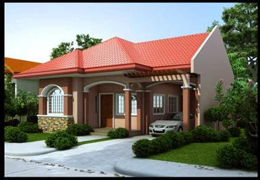 Mẫu nhà cấp 4 diện tích 70m2 3 phòng ngủ có gara ô tô.