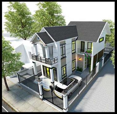 Mẫu nhà 2 tầng mái Thái phong cách Tân cổ điển