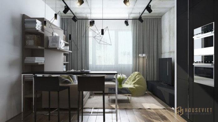 Thiết kế căn hộ 30m2 2 phòng ngủ phù hợp cho gia đình có từ 2 cho đến 3 thành viên