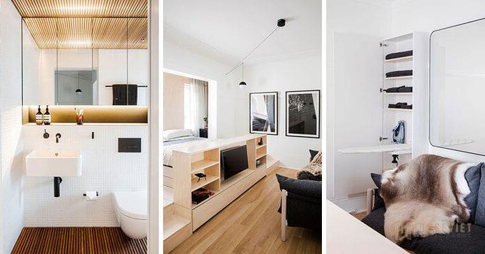 Thiết kế căn hộ chung cư 60m2 2 phòng ngủ với phong cách hiện đại