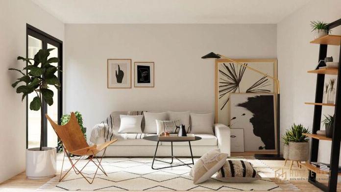 Thiết kế căn hộ 70m2 2 phòng ngủ được chia theo tỷ lệ 6:4 là lựa chọn hợp lý nhất