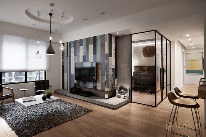 Mẫu thiết kế căn hộ 80m2 2 phòng ngủ với kiến trúc hiện đại và thoáng đãng