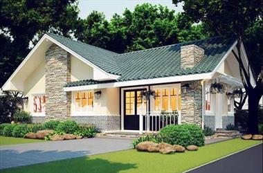 Nhà vườn cấp 4 mái thái, mẫu nhà vườn mái thái đẹp