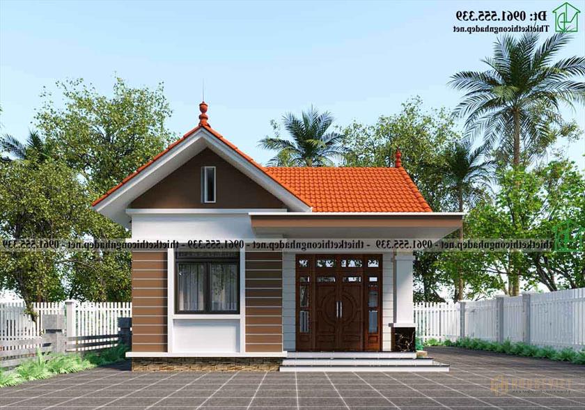 Mẫu Nhà Cấp 4 Mái Thái 2 Phòng Ngủ 7x8m Tại Nam Định Ndnc4198