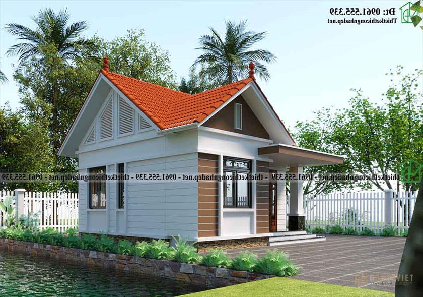 Mẫu Nhà Cấp 4 Mái Thái 2 Phòng Ngủ 7x8m Tại Nam Định Ndnc4198