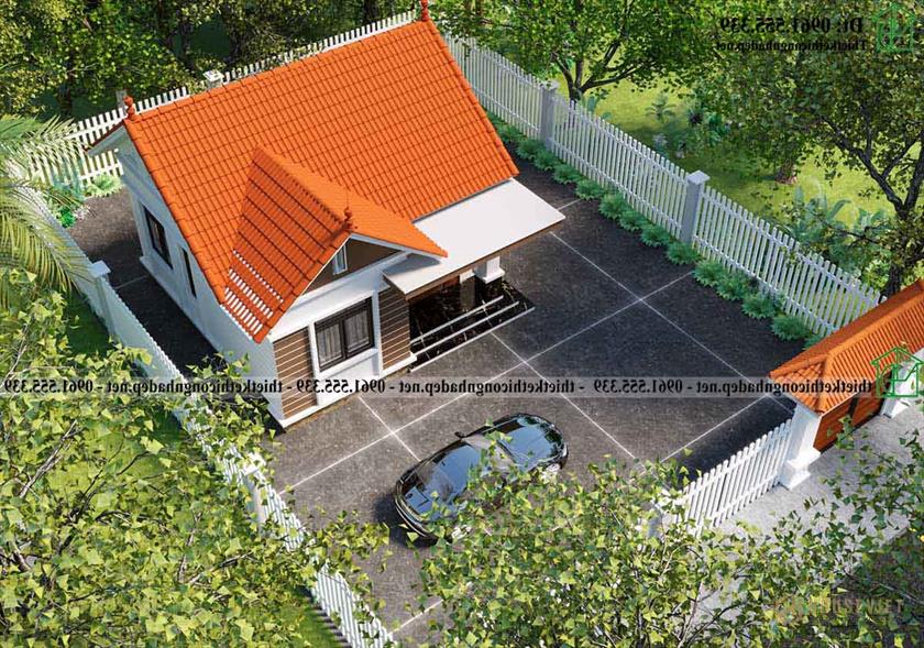 Mẫu Nhà Cấp 4 Mái Thái 2 Phòng Ngủ 7x8m Tại Nam Định Ndnc4198