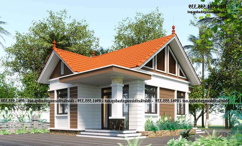 Mẫu Nhà Cấp 4 Mái Thái 2 Phòng Ngủ 7x8m Tại Nam Định Ndnc4198