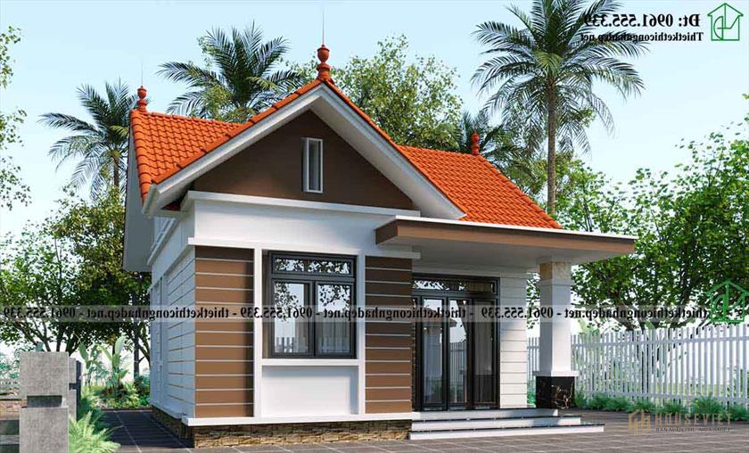 Mẫu Nhà Cấp 4 Mái Thái 2 Phòng Ngủ 7x8m Tại Nam Định Ndnc4198