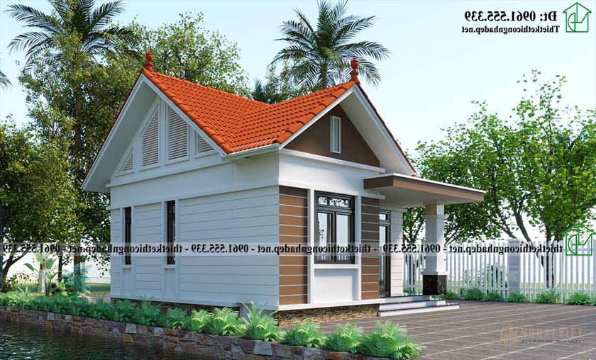 Mẫu Nhà Cấp 4 Mái Thái 2 Phòng Ngủ 7x8m Tại Nam Định Ndnc4198