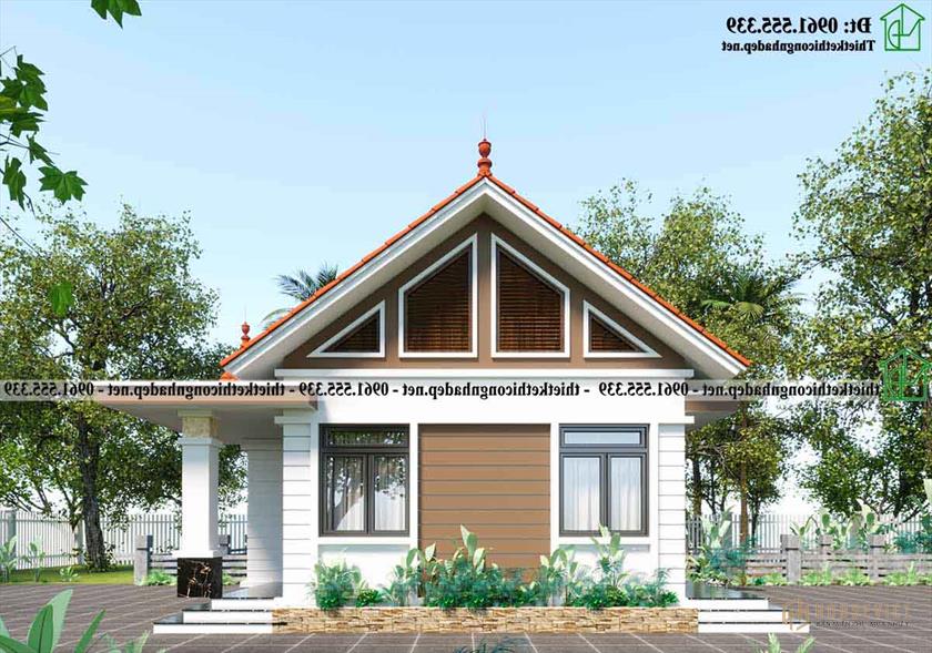 Mẫu Nhà Cấp 4 Mái Thái 2 Phòng Ngủ 7x8m Tại Nam Định Ndnc4198