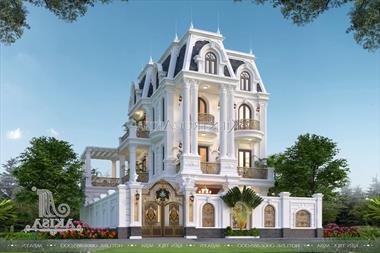 Mẫu biệt thự tân cổ điển 2 mặt tiền 3 tầng đẹp lộng lẫy (TGDĐ: Chị Miền - Hà Nội) BT32505