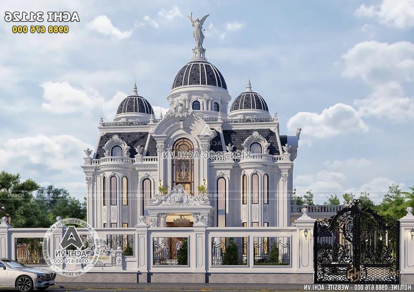 Mặt tiền của thiết kế lâu đài đẹp