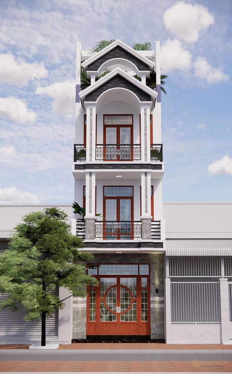 Kiến trúc nhà phố tân cổ điển mang lại sự bề thế, sang trọng hơn các loại nhà phố thông thường