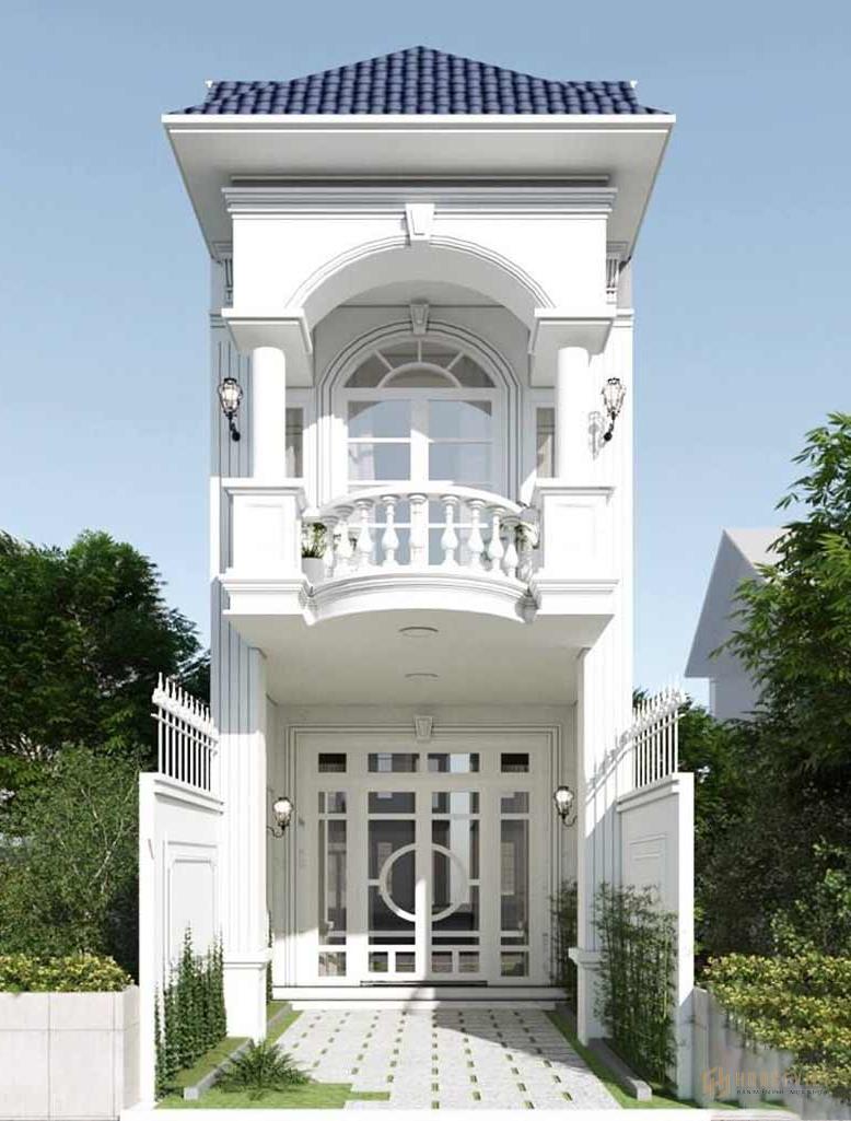 Thiết kế hoài cổ của nhà phố tân cổ điển 2 tầng đẹp lung linh