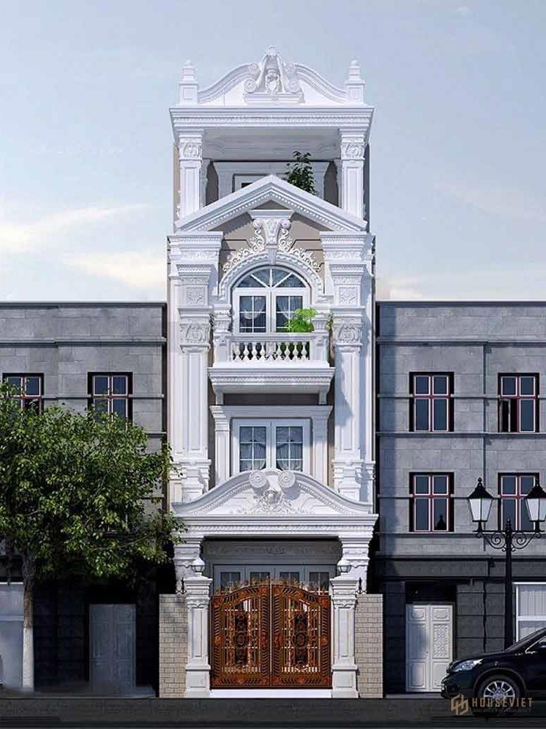 Hệ thức cột Iconic là đặc trưng của mẫu nhà phố tân cổ điển