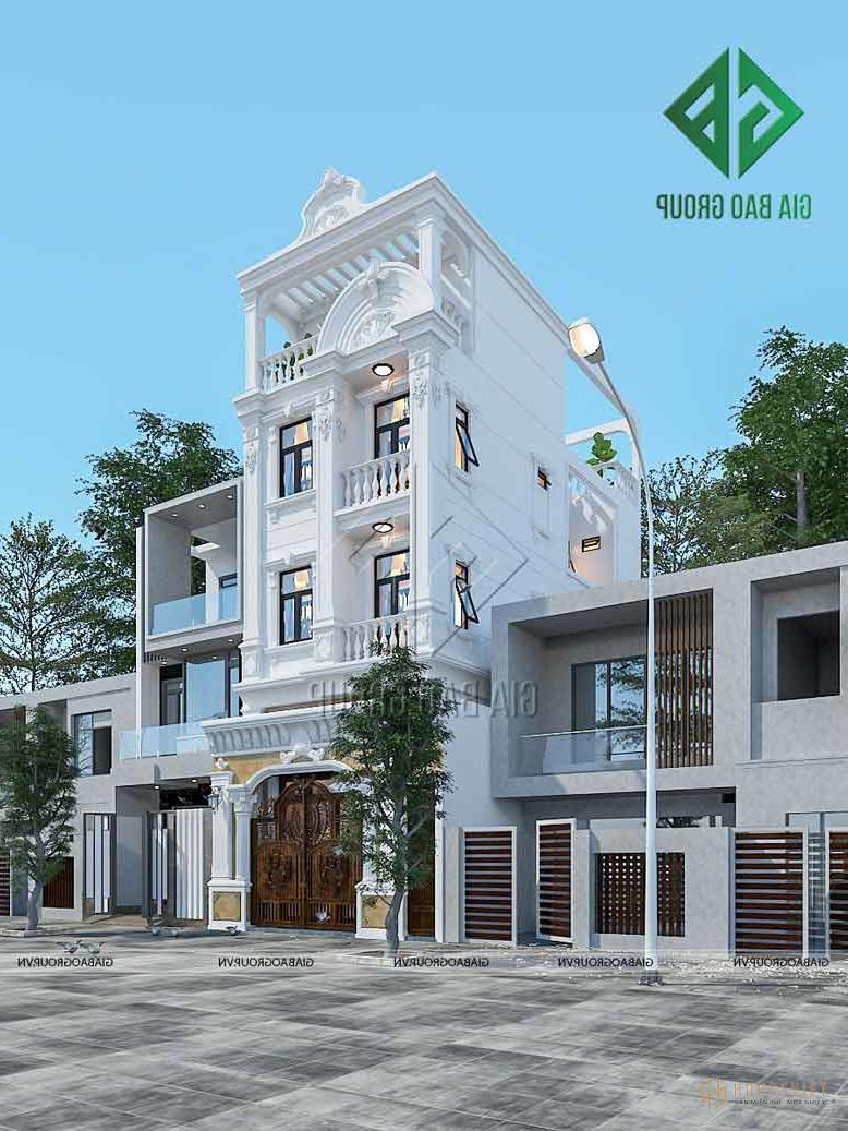 Nhà phố tân cổ điển 4 tầng đẹp lộng lẫy