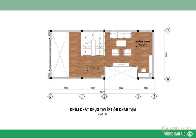 Nhà phố tân cổ điển - tầng lửng