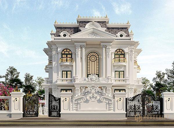 Sự tương phản giữa màu sơn ngoại thất và các vật dụng tạo nên sự hài hòa ấn tượng