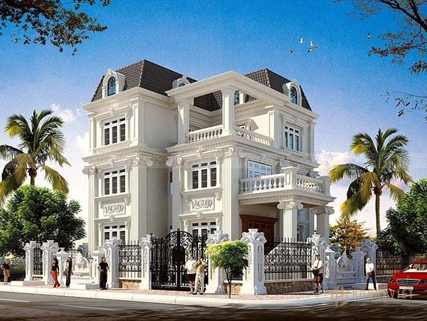 Mẫu biệt thự cổ điển Châu Âu, ngôi nhà trở nên duyên dáng nhưng không kém phần sang trọng