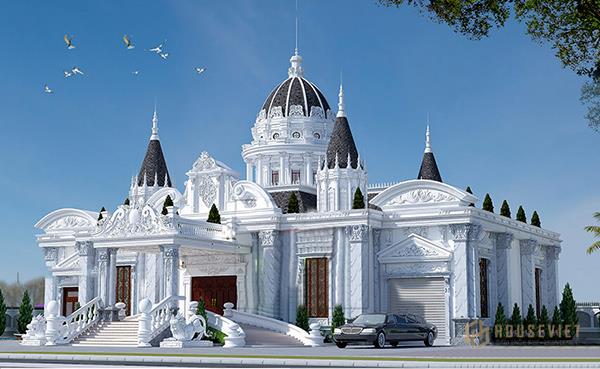 Mẫu biệt thự 1 tầng cổ điển đơn giản nhưng hiện đại, sang trọng