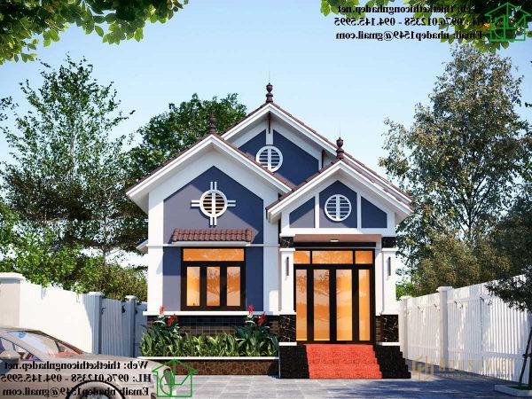 Mẫu nhà cấp 4 7x14m mái thái đơn giản tại Long An NDNC4105.