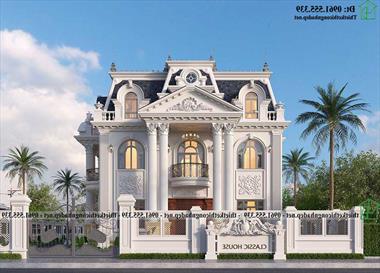 Mẫu biệt thự tân cổ điển Pháp 3 tầng 10x15m làm say đắm lòng người NDBT3T33