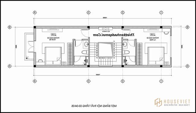 Mặt bằng nhà đẹp 6 tầng 4,5m