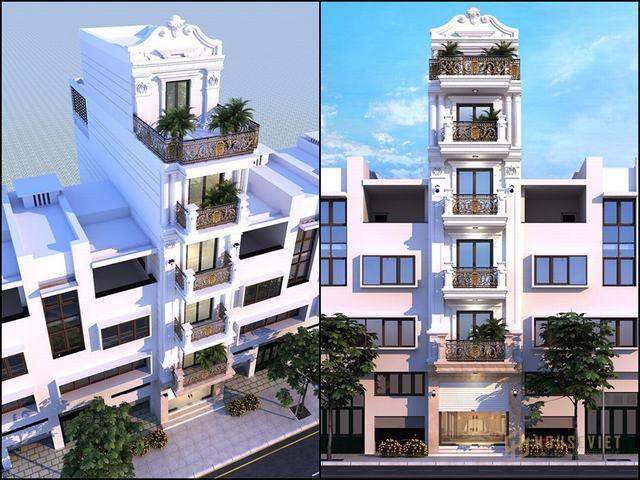 Kết cấu nhà phố 6 tầng 