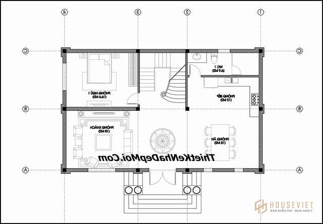 Thiet ke nha mat tien 12m sau 8m