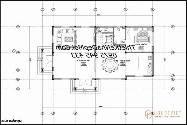 Mặt bằng biệt thự vườn nằm ngang