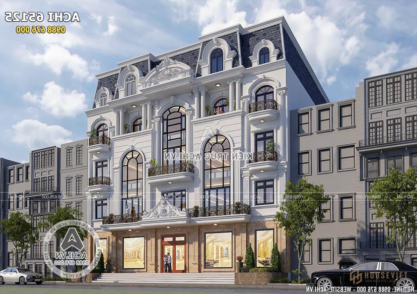 Mẫu thiết kế nhà phố kết hợp để ở mặt tiền 20m - ACHI 65125 Mẫu thiết kế nhà phố kết hợp để ở mặt tiền 20m - ACHI 65125