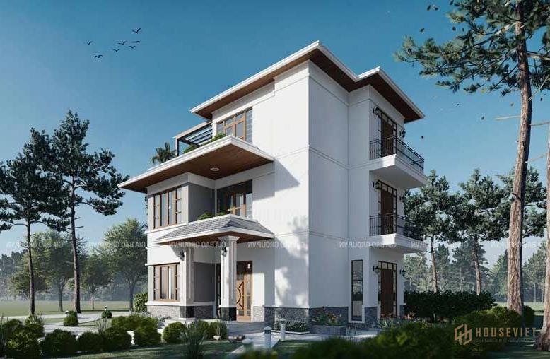 Mẫu thiết kế nhà phố mái thái đang là xu hướng của năm 2020