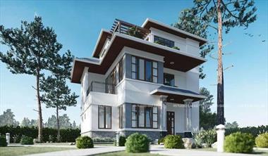 Thiết kế nhà phố mái thái phong cách Châu Âu hiện đại tại Thủ Đức