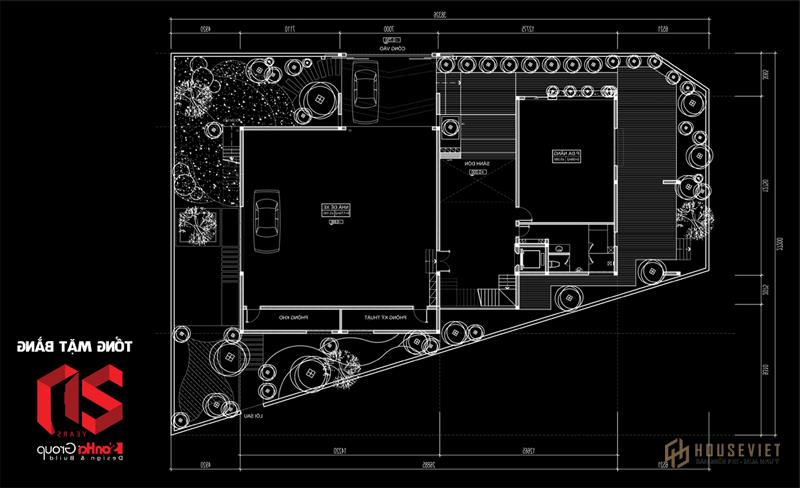 Thiết kế biệt thự hiện đại 475m2
