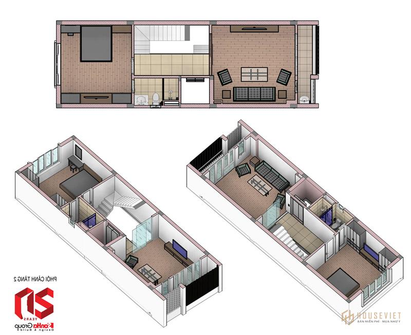 Mẫu nhà phố 69m2 tại Hải Phòng