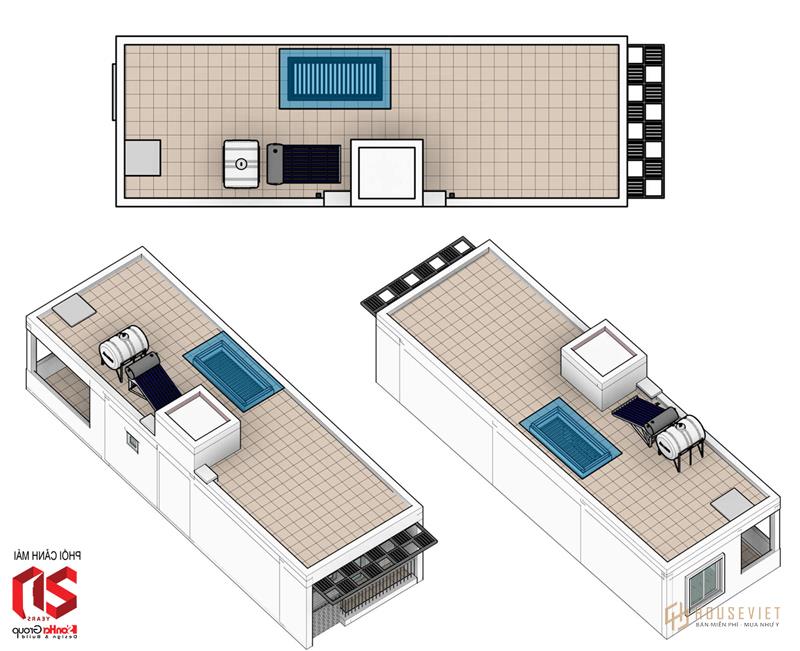 Nhà phố 3 tầng 69m2 đẹp