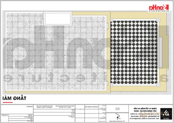 Mẫu thiết kế khách sạn tiêu chuẩn 3 sao phong cách tân cổ điển trang nhã tại Quảng Ninh - SH KS 0053 10 Bản vẽ bố trí mặt bằng công năng khách sạn tân cổ điển 7 tầng tại Quảng Ninh