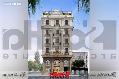 Mẫu thiết kế khách sạn tiêu chuẩn 3 sao phong cách tân cổ điển trang nhã tại Quảng Ninh - SH KS 0053