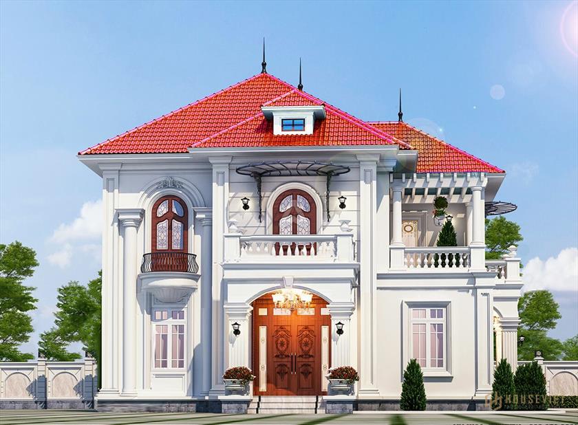 Mẫu biệt thự mini 2 tầng tân cổ điển