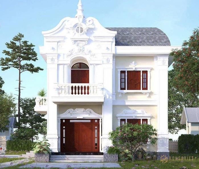 Mẫu biệt thự mini 2 tầng tân cổ điển