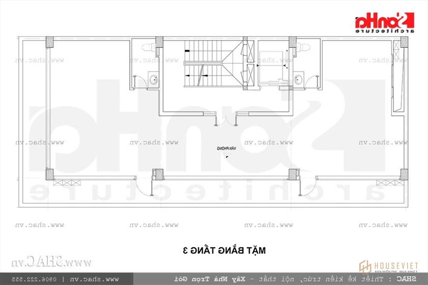 Thiết kế mặt bằng công năng tầng 3 khách sạn