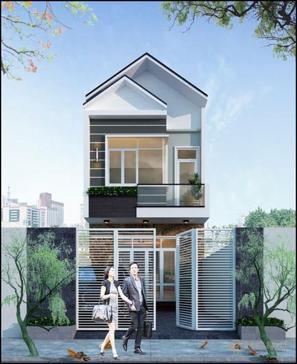 Cửa kính màu trắng tạo không gian thoáng đãng cho cả ngôi nhà