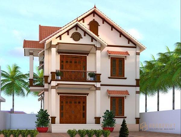 Nhà 2 tầng màu sáng