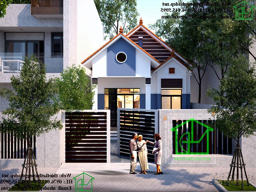 Mẫu nhà cấp 4 đẹp hiện đại NDNC467