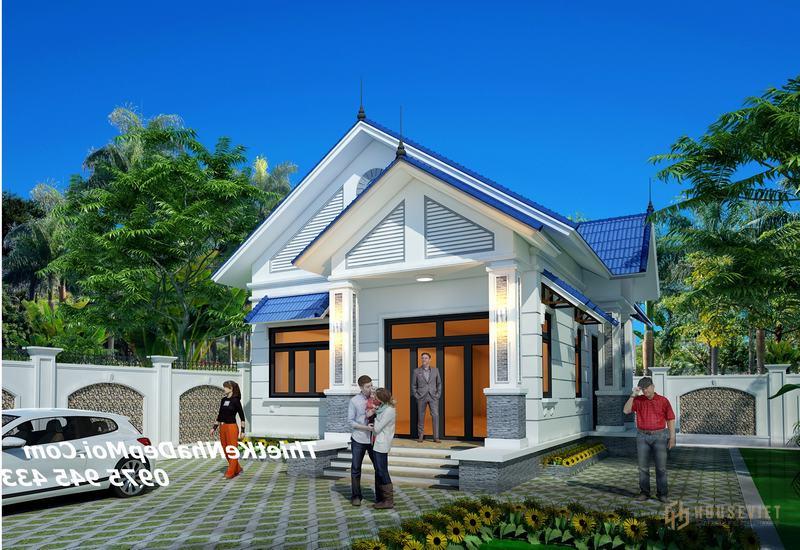 Mẫu nhà mái tôn 1 tầng đẹp 