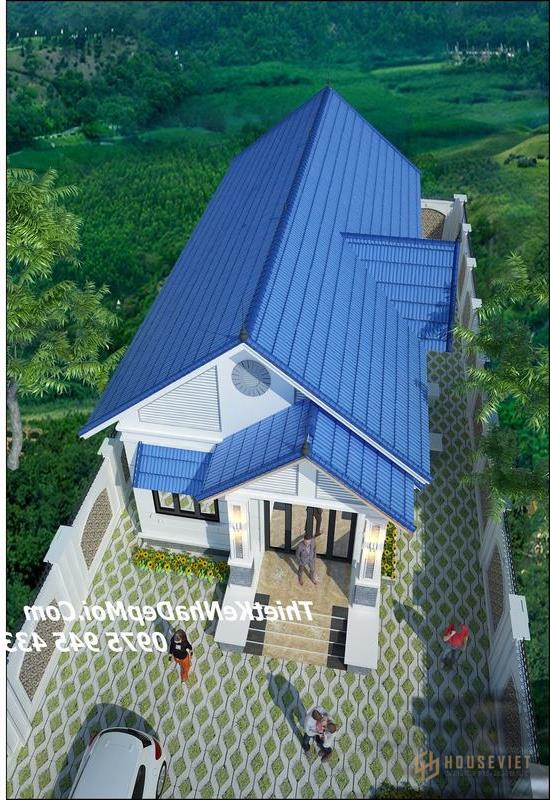 nhà cấp 4 mái thái 3 phòng ngủ mái tôn