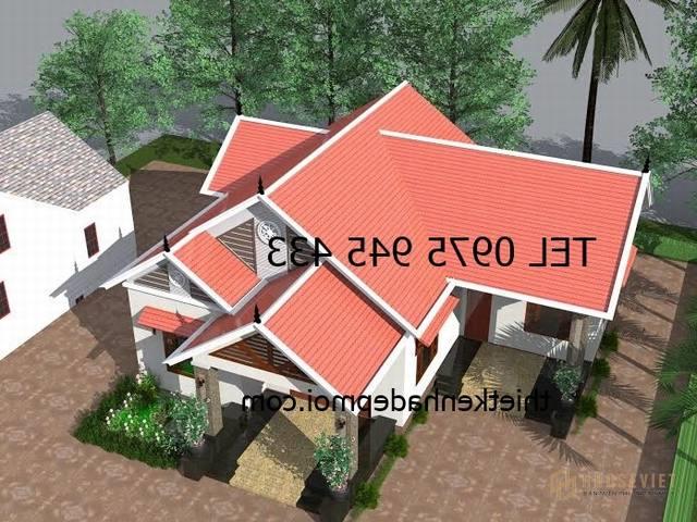 nhà mái thái 1 tầng lợp tôn đẹp ở quê nông thôn đắc nông
